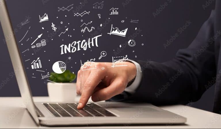 businessman working on laptop with insight inscription modern business concept stockpack adobe stock e1641264968654